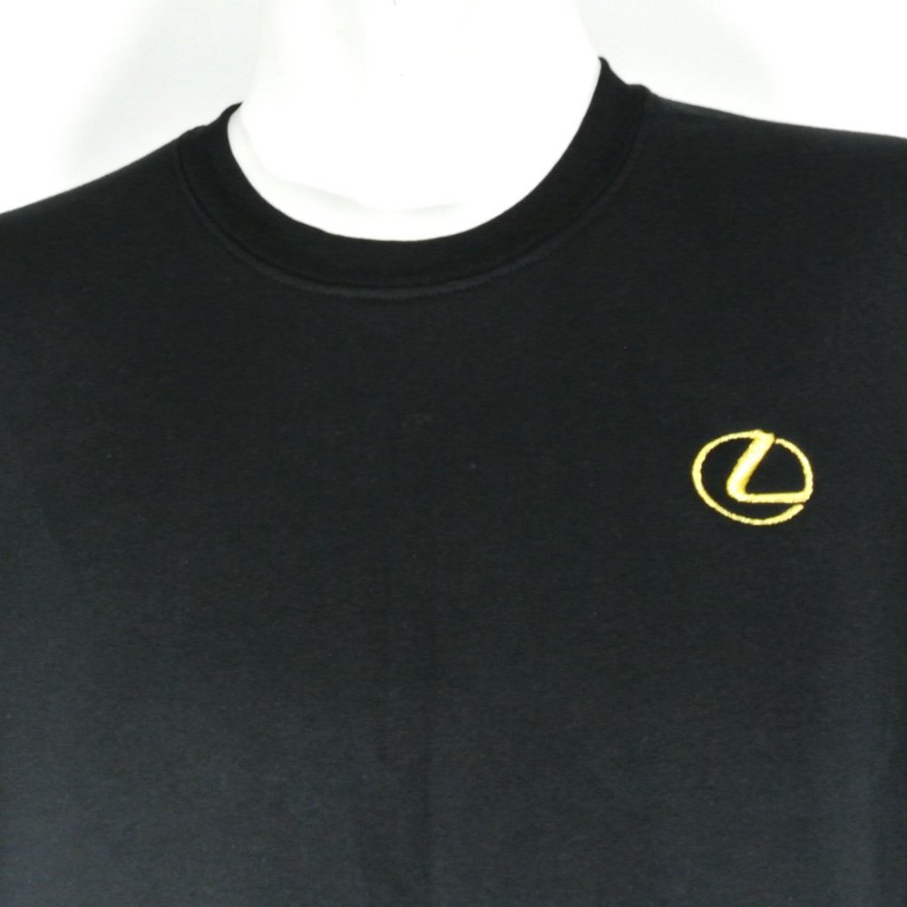 LEXUS Gold Logo Car Dealership Black Sweatshirt Employee Uniform Shirt Size M - Picture 11 of 15